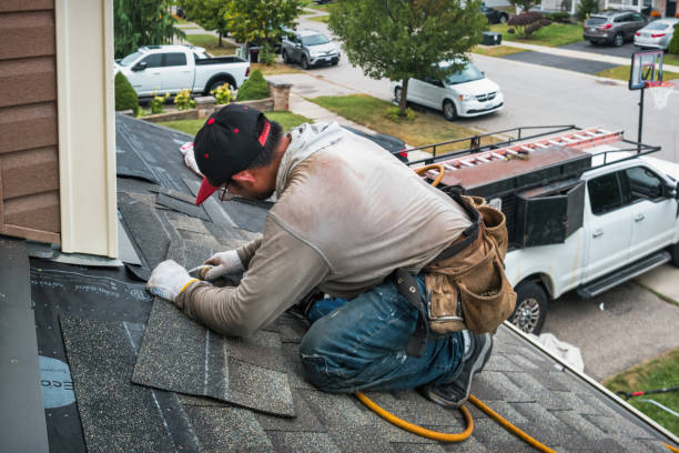 Professional Flat Roof Repair technician working in Jamestown, CO